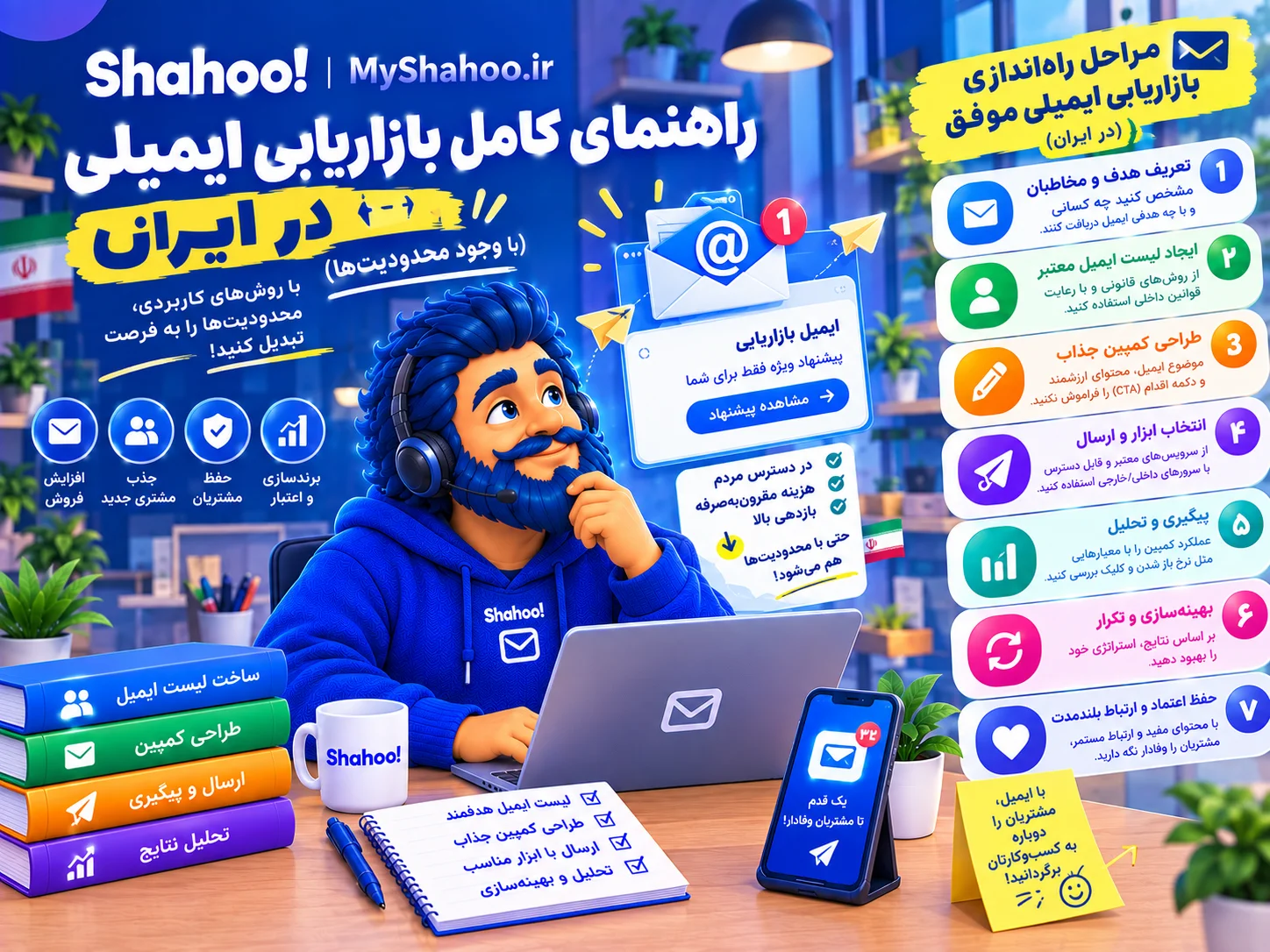 بازاریابی ایمیلی حرفه‌ای با شاهو
