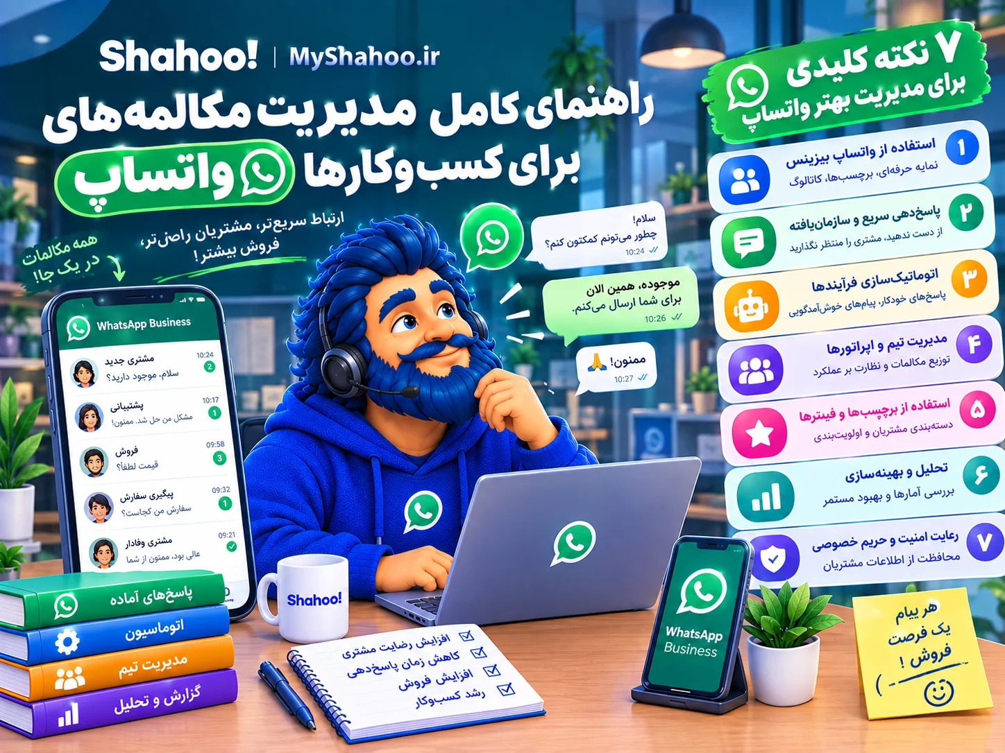 راهنمای کامل مدیریت مکالمه‌های واتساپ برای کسب‌وکارها